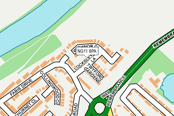 NG11 8PA map - OS OpenMap – Local (Ordnance Survey)