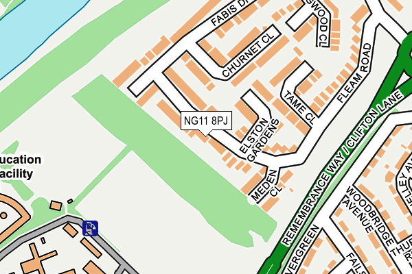 NG11 8PJ map - OS OpenMap – Local (Ordnance Survey)