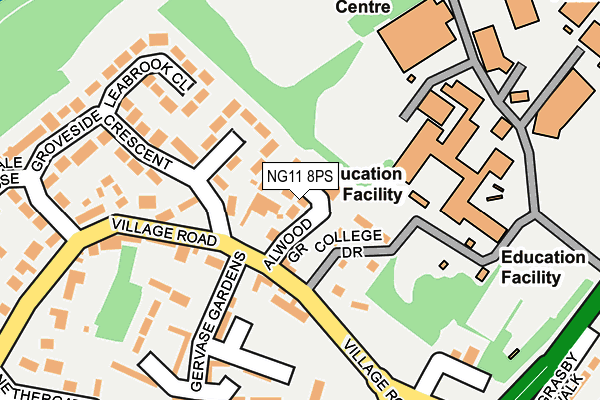 NG11 8PS map - OS OpenMap – Local (Ordnance Survey)