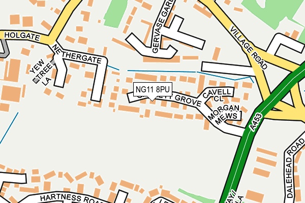 NG11 8PU map - OS OpenMap – Local (Ordnance Survey)