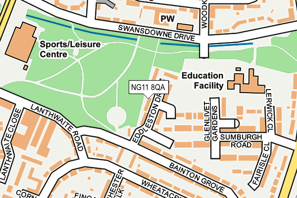 NG11 8QA map - OS OpenMap – Local (Ordnance Survey)