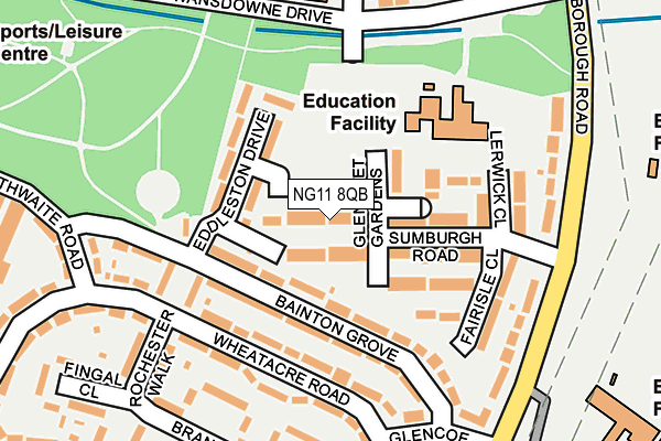 NG11 8QB map - OS OpenMap – Local (Ordnance Survey)