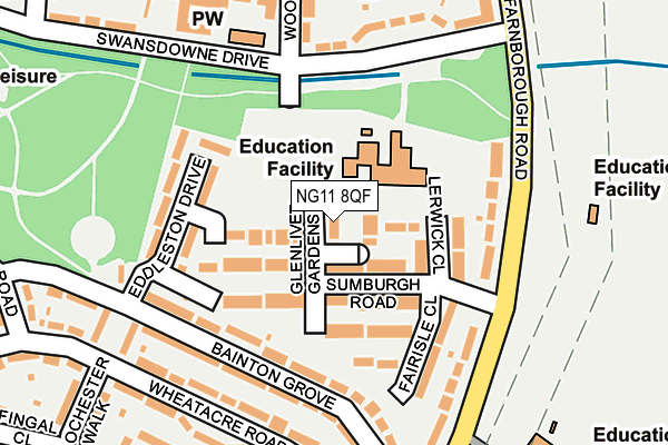 NG11 8QF map - OS OpenMap – Local (Ordnance Survey)