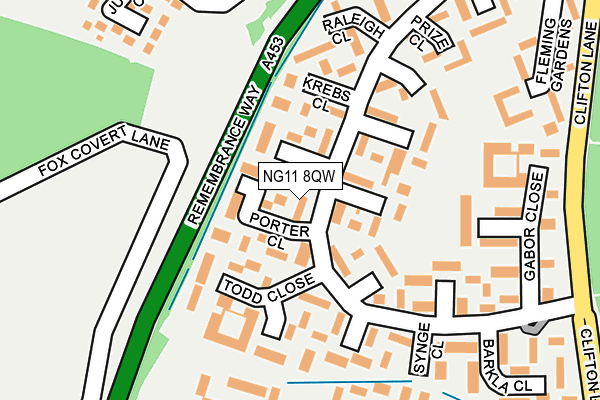 NG11 8QW map - OS OpenMap – Local (Ordnance Survey)