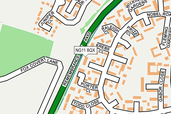 NG11 8QX map - OS OpenMap – Local (Ordnance Survey)