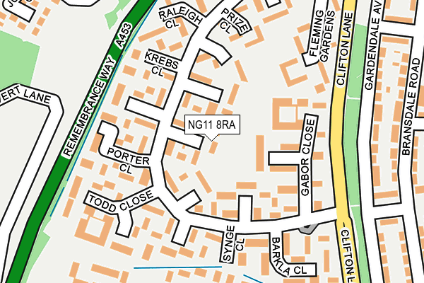 NG11 8RA map - OS OpenMap – Local (Ordnance Survey)