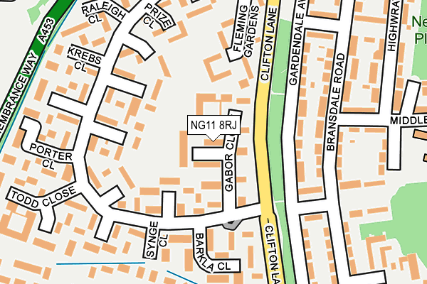 NG11 8RJ map - OS OpenMap – Local (Ordnance Survey)