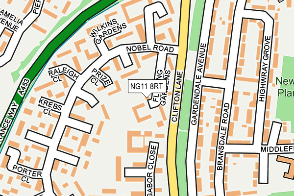 NG11 8RT map - OS OpenMap – Local (Ordnance Survey)