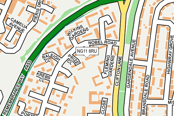 NG11 8RU map - OS OpenMap – Local (Ordnance Survey)
