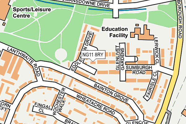 NG11 8RY map - OS OpenMap – Local (Ordnance Survey)