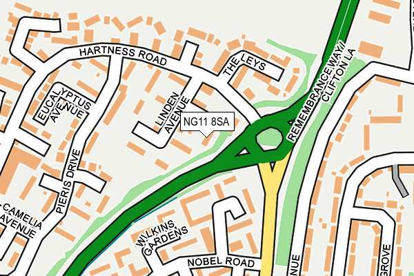 NG11 8SA map - OS OpenMap – Local (Ordnance Survey)