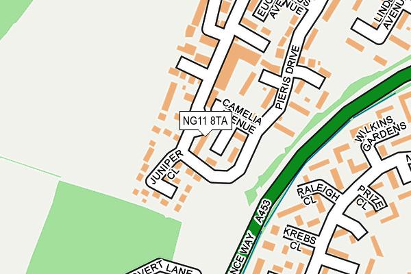 NG11 8TA map - OS OpenMap – Local (Ordnance Survey)
