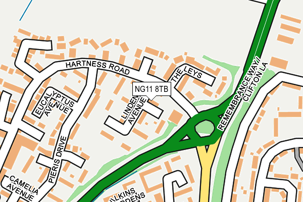 NG11 8TB map - OS OpenMap – Local (Ordnance Survey)