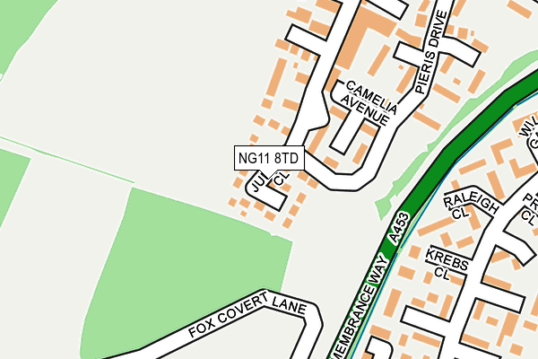 NG11 8TD map - OS OpenMap – Local (Ordnance Survey)