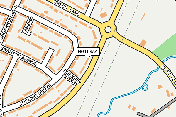 NG11 9AA map - OS OpenMap – Local (Ordnance Survey)