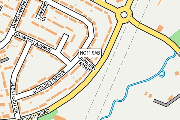 NG11 9AB map - OS OpenMap – Local (Ordnance Survey)