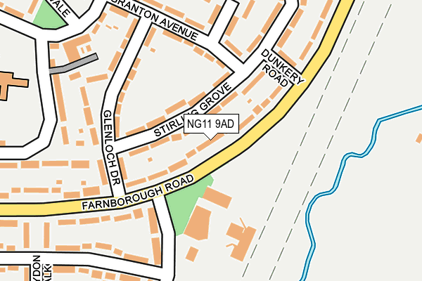 NG11 9AD map - OS OpenMap – Local (Ordnance Survey)