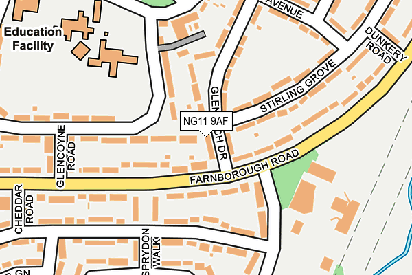 NG11 9AF map - OS OpenMap – Local (Ordnance Survey)