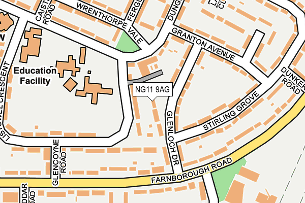 NG11 9AG map - OS OpenMap – Local (Ordnance Survey)