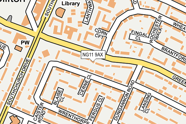 NG11 9AX map - OS OpenMap – Local (Ordnance Survey)
