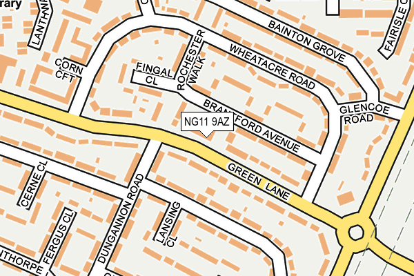 NG11 9AZ map - OS OpenMap – Local (Ordnance Survey)