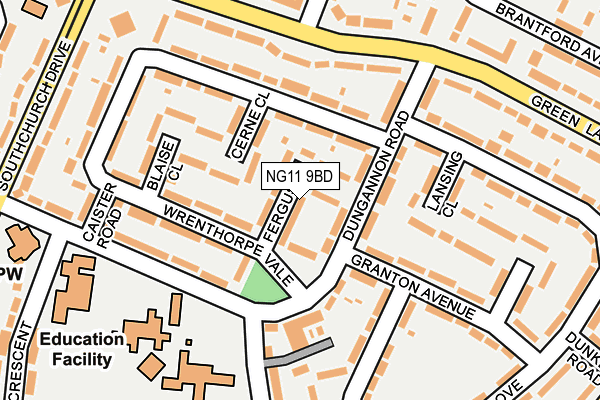 NG11 9BD map - OS OpenMap – Local (Ordnance Survey)
