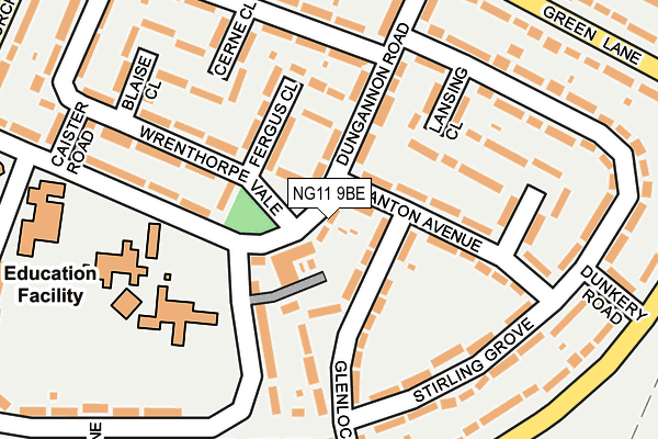 NG11 9BE map - OS OpenMap – Local (Ordnance Survey)