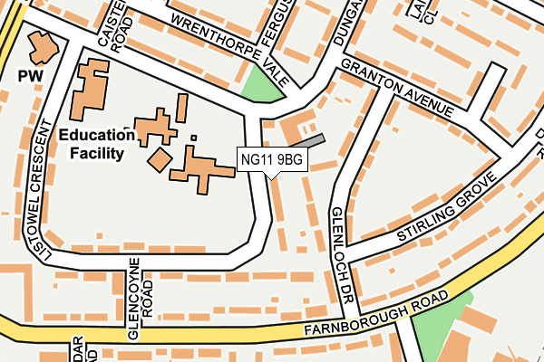 NG11 9BG map - OS OpenMap – Local (Ordnance Survey)