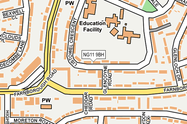 NG11 9BH map - OS OpenMap – Local (Ordnance Survey)