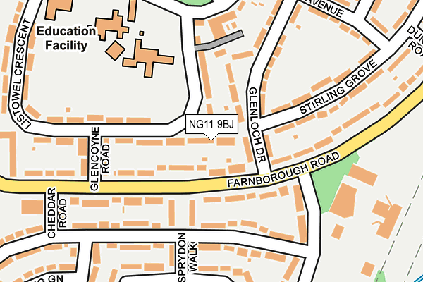 NG11 9BJ map - OS OpenMap – Local (Ordnance Survey)
