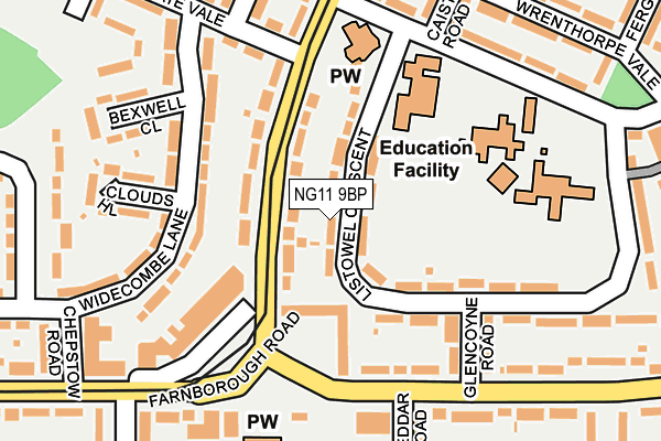 NG11 9BP map - OS OpenMap – Local (Ordnance Survey)