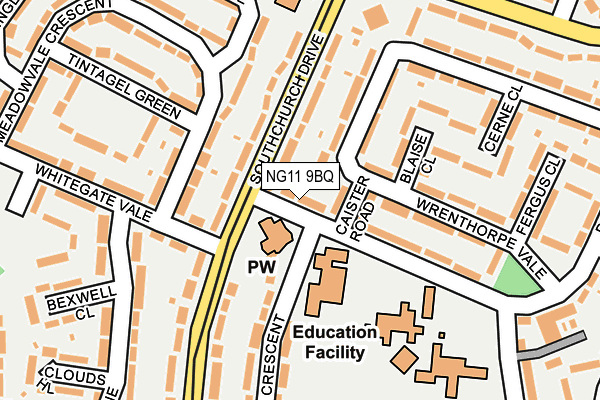 NG11 9BQ map - OS OpenMap – Local (Ordnance Survey)