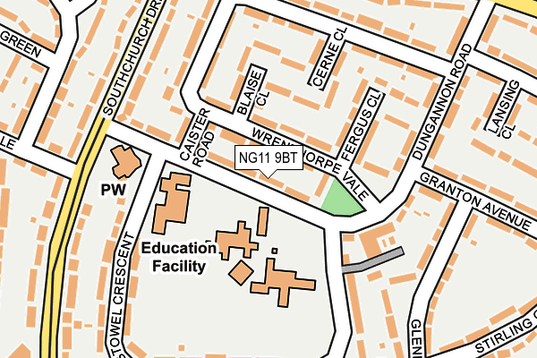 NG11 9BT map - OS OpenMap – Local (Ordnance Survey)