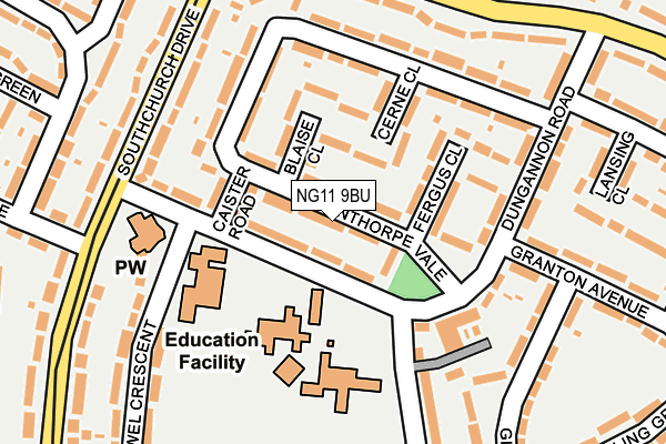 NG11 9BU map - OS OpenMap – Local (Ordnance Survey)