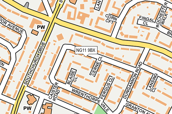 NG11 9BX map - OS OpenMap – Local (Ordnance Survey)