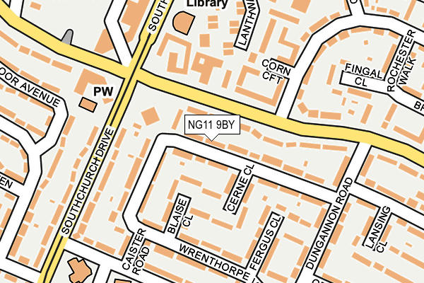 NG11 9BY map - OS OpenMap – Local (Ordnance Survey)