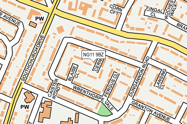 NG11 9BZ map - OS OpenMap – Local (Ordnance Survey)