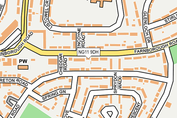 NG11 9DH map - OS OpenMap – Local (Ordnance Survey)