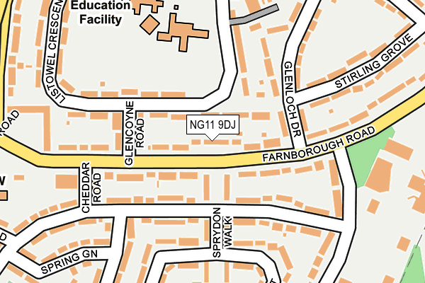 NG11 9DJ map - OS OpenMap – Local (Ordnance Survey)