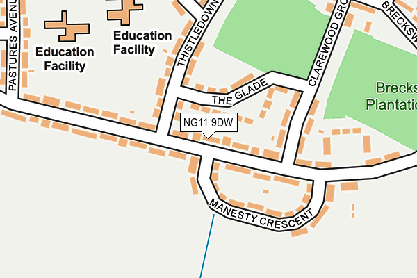 NG11 9DW map - OS OpenMap – Local (Ordnance Survey)