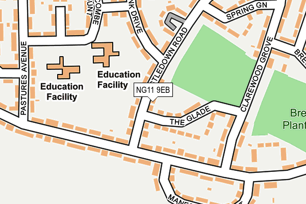 NG11 9EB map - OS OpenMap – Local (Ordnance Survey)