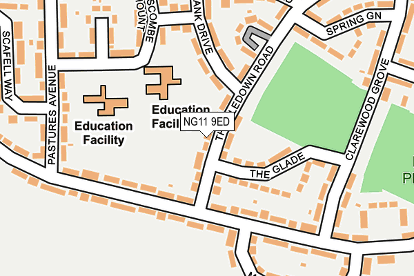 NG11 9ED map - OS OpenMap – Local (Ordnance Survey)