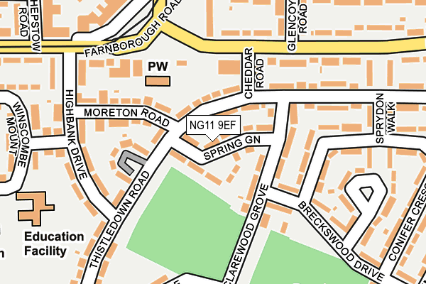 NG11 9EF map - OS OpenMap – Local (Ordnance Survey)