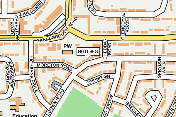 NG11 9EG map - OS OpenMap – Local (Ordnance Survey)