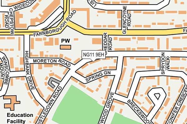 NG11 9EH map - OS OpenMap – Local (Ordnance Survey)