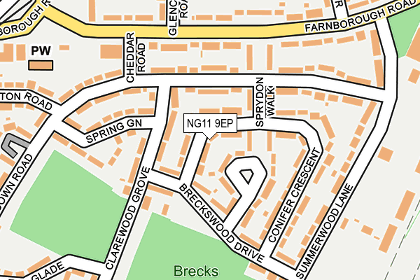 NG11 9EP map - OS OpenMap – Local (Ordnance Survey)