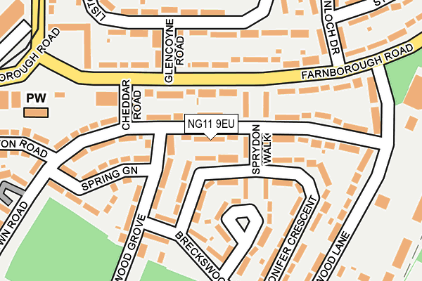 NG11 9EU map - OS OpenMap – Local (Ordnance Survey)