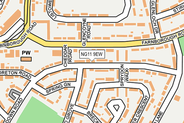 NG11 9EW map - OS OpenMap – Local (Ordnance Survey)