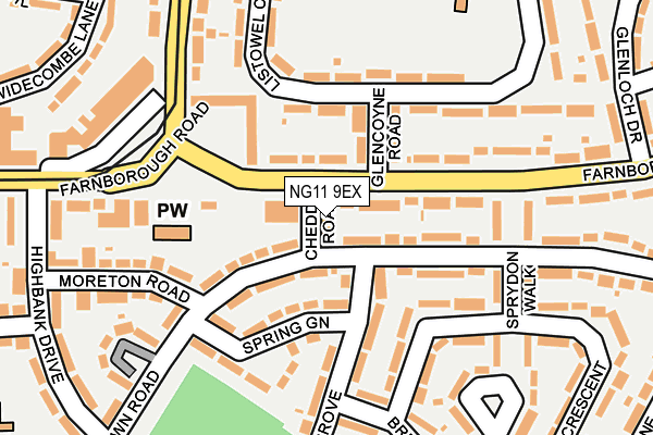 NG11 9EX map - OS OpenMap – Local (Ordnance Survey)