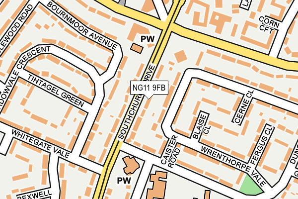 NG11 9FB map - OS OpenMap – Local (Ordnance Survey)